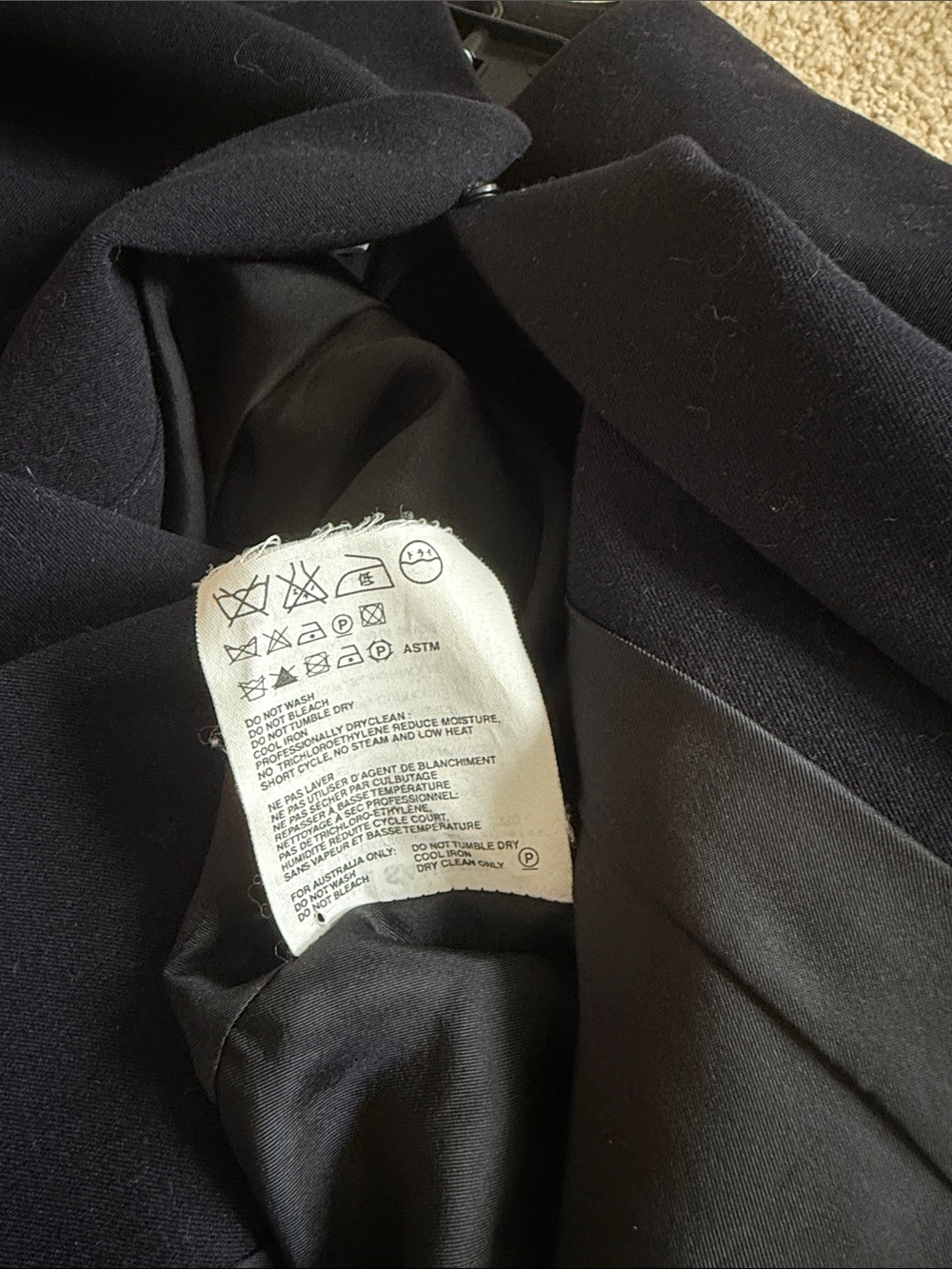 Jil Sander Navy Collarless Blazer Jacket FR38/US 6 - Picture 7 of 7
